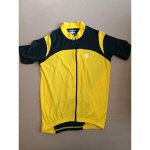 Canari Men's Medium Yellow Black Cycling Jersey Polyester